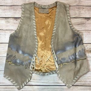 Hand painted leather vest by Crain!